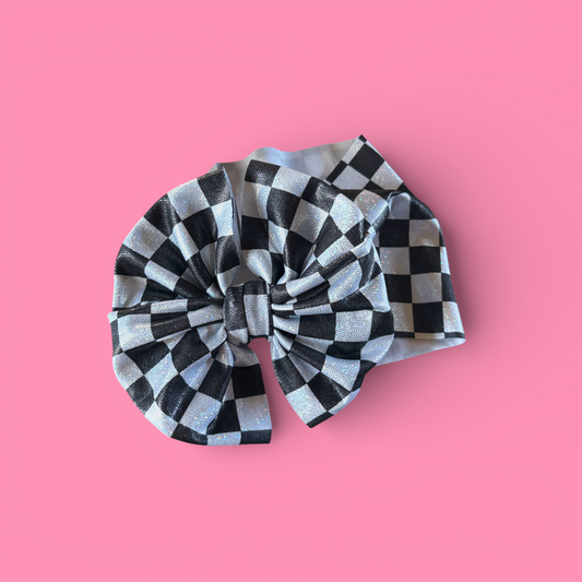 Messy Check Head Wrap